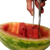Stainless Steel Watermelon Cantaloupe Slicer Cutter Server Corer Scoop Utensil