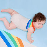 Rainbow Color Stripes Knitting Sleeveless Baby Boy Girl Romper Summer Jumpsuit