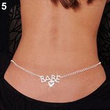 Women Sexy Rhinestone Butterfly Dance Body Belly Waist Chain Fashion Jewelry