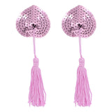 Sexy Women Bling Sequin Tassel Breast Petal Bra Nipple Cover Pasties Sticker