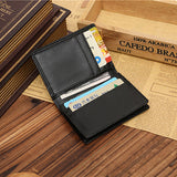 Men Faux Leather Wallet Bifold ID Credit Card Holder Mini Purse Money Clip Slot - ENSEIGNE DENIS