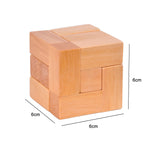 Wooden 7 Block Cube Luban Lock Brain Teaser Adults Kids Puzzle Educational Toy