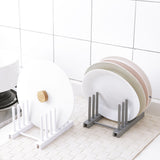 Kitchen Dish Plate Pot Cover Drying Drain Holder Plastic Storage Rack Shelf