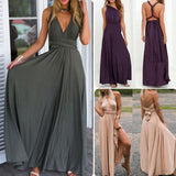 Sexy Women Convertible Multiway Wrap Bandage Maxi Robe Bridesmaid Long Dress