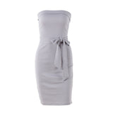 Women's Elegant Round Neck Short Sleeve Party Sheath Bodycon Pencil Velvet Dress - ENSEIGNE DENIS