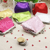 Fashion Women Sequins Buckle Mini Change Coin Purse Clutch Handy Wallet Bag