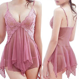 Women's Sexy Lingerie Thong Lace Underwear Babydoll Sleepwear G-string Sheer