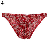 Men's Sexy See-through Flower Lace Bulge Pouch Low Rise Underwear Boxers Briefs - ENSEIGNE DENIS