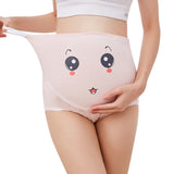Adjustable Pregnant Women Panties Belly Support Cartoon Expression Underwear