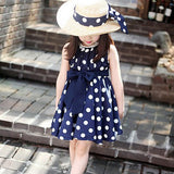 Children Kid Girl Polka Dot Soft Sundress Lovely Bowknot Princess Dress Gift
