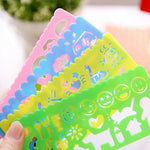4 Pcs Kid Art Graphics Drawing Template Ruler Multi Purpose DIY Stencil Stationery