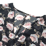 Sexy Summer Flower Printed Loose Short Sleeve Dress Women Casual V Neck