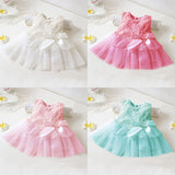 Baby Girls Summer Floral Princess Bowknot Tutu Sundress Party Robe Vest Dress