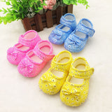 Infant Baby Girls Lovely Floral Printed Bow Soft Sole Toddles Shoes Prewalker