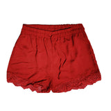 Fashion Solid Color Lace Drawstring Women's Summer Casual Loose Shorts Hot Pants