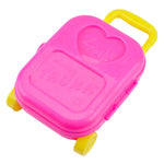 3D Kids Children Wheel Travel Train Suitcase Luggage for Barbie Doll Accessories