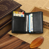 Men Faux Leather Wallet Bifold ID Credit Card Holder Mini Purse Money Clip Slot - ENSEIGNE DENIS