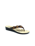 Triple Flower Flip Flop Black/Brown