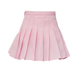 Fashion Women Mini Pleated Solid Color High Waist Tennis Skater Short Skirt Gift