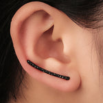 1Pc Ear Stud Linear Design Concave Convex Surface Earring Clip Women Jewelry - ENSEIGNE DENIS