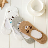 Cute Women Girl Bear Cat Dog Rabbit Invisible Low Cut No Show Loafer Boat Socks