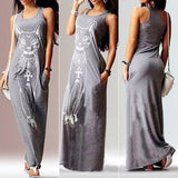 Women's Summer Sexy Casual Boho Long Maxi Party Beach Dress Vest Sundress