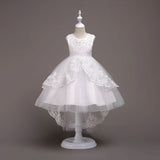 Cute Summer Sleeveless Baby Girls Princess Lace Wedding Party Dancing Dress