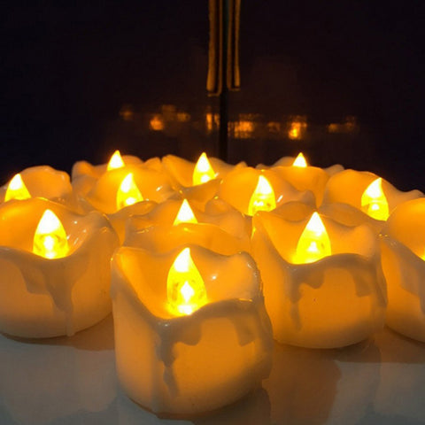 12Pcs LED Tealight Candles Smoke Free Night Light Wedding Safety Romance Decor