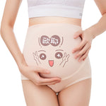 Adjustable Pregnant Women Panties Belly Support Cartoon Expression Underwear