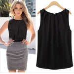 Women Fashion Sexy Summer Casual Chiffon Vest Tank Top Sleeveless T-shirt