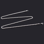 Women's Men's 925 Sterling Silver Twist Chain Necklace Charm Fashion Jewelry