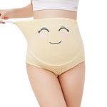 Adjustable Pregnant Women Panties Belly Support Cartoon Expression Underwear