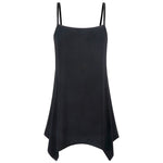 Women Summer Casual Spaghetti Strap Irregular Hem Camisole Plus Size Tank Top