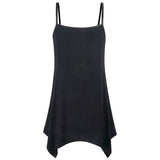 Women Summer Casual Spaghetti Strap Irregular Hem Camisole Plus Size Tank Top