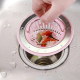 Kitchen Bathroom Sink Sewer Filter Basket Floor Drain Stopper Strainer Tool