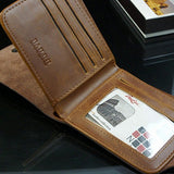 Men Faux Leather Bifold Wallet Card Money Case Holder Slim Coin Purse Pocket