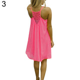 Sexy Women's Summer Casual Sleeveless Strap Backless Beach Dress for Evening Party - ENSEIGNE DENIS
