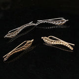 Women Punk Alloy Ear Cuffs Leaf Shape Ear Stud Earrings Fashion Accessories