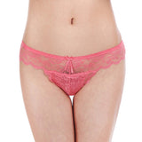 Sexy Floral Lace Women Panties Bowknot See Through Solid Color Briefs Underwear