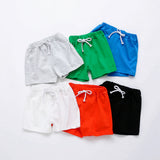 Candy Color Summer Children Boy Girl Cotton Shorts Drawstring Baby Casual Pants
