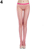 Women Sexy Fishnet Hollow Pantyhose Punk Stockings Stretchy Tights One Size