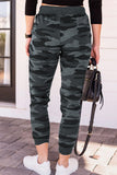 Women Gray Camouflage Drawstring Joggers