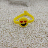 Novelty Cute Emoji Design PVC Rubber Wristband Bracelet Unisex Jewelry Gift