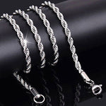 Women's Men's 925 Sterling Silver Twist Chain Necklace Charm Fashion Jewelry