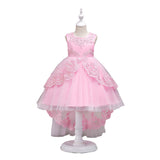Cute Summer Sleeveless Baby Girls Princess Lace Wedding Party Dancing Dress