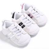 Fashion Toddler Baby Boys Girls Soft Bottom Anti-Skid Sport Prewalker Crib Shoes