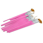 15 Pcs/Set Pro Nail Art Acrylic UV Gel Design Brush Drawing Painting Pen Tool