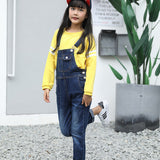 Kids Girl Fashion Overalls Long Jeans Trousers Suspender Pants Denim Romper