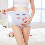 Adjustable Pregnant Women Panties Belly Support Cartoon Expression Underwear