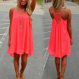 Sexy Women's Summer Casual Sleeveless Strap Backless Beach Dress for Evening Party - ENSEIGNE DENIS